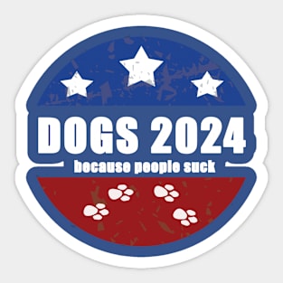 Vote Dogs 2024 Political  2024 Sticker